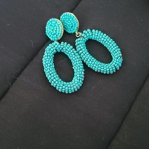 Teal earrings